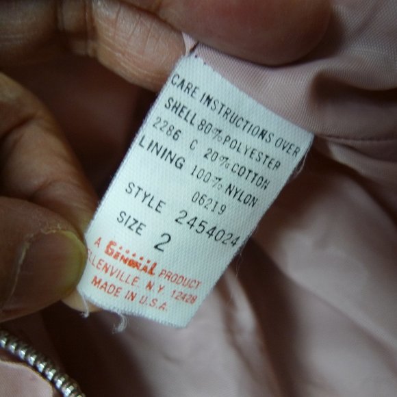 80s Toddlers Only old rose light jacket US made - Picture 4 of 4